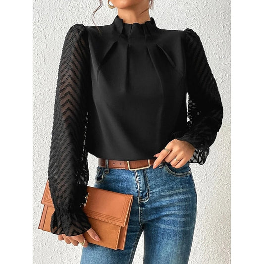 Elspeth | Elegancka bluzka z wysokim dekoltem 1