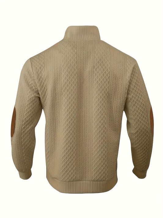 Ronan | Sweter henley ze stójką i guzikami 1