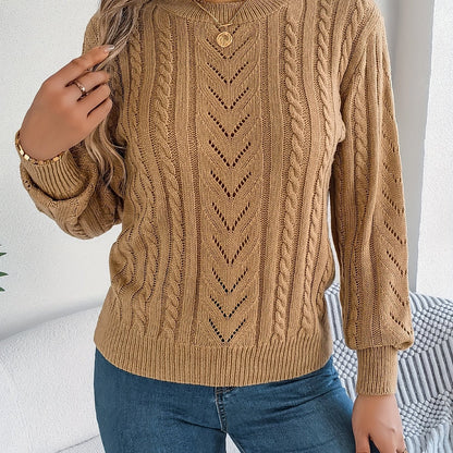 Blythe | Sweter z teksturą w splocie kablowym 0