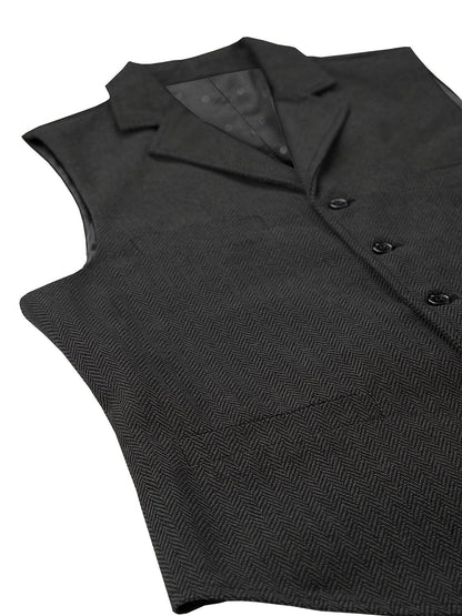 Byron | Elegancka kamizelka w jodełkę 6
