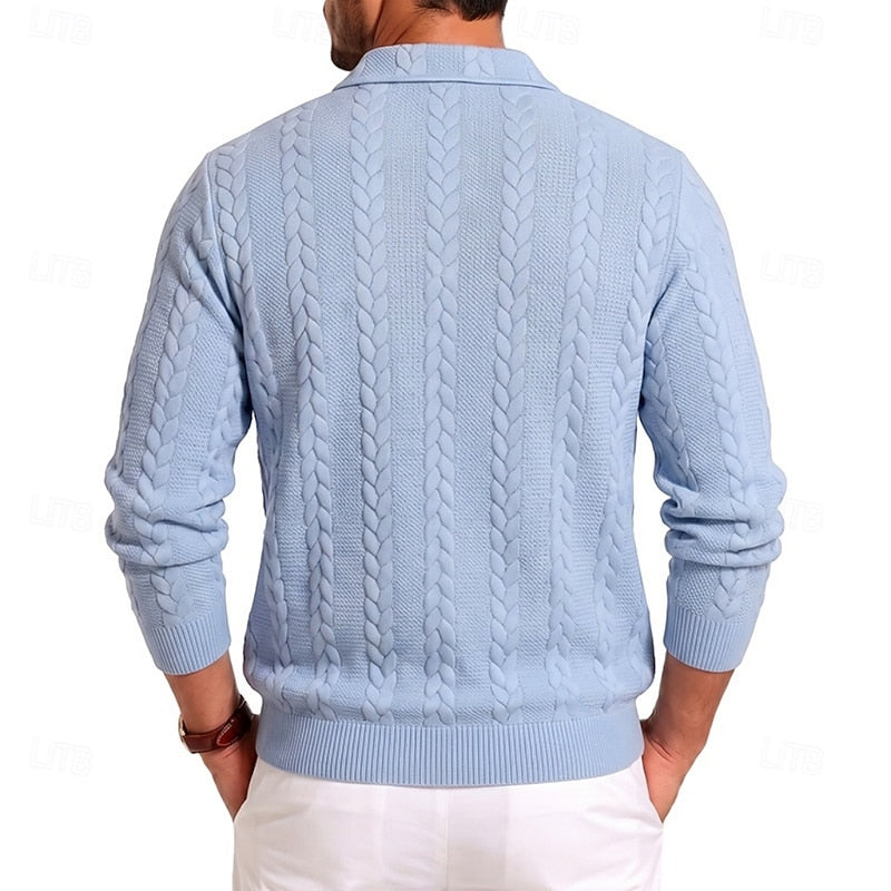 Chase | Teksturowany sweter z zamkiem błyskawicznym 1/4 3