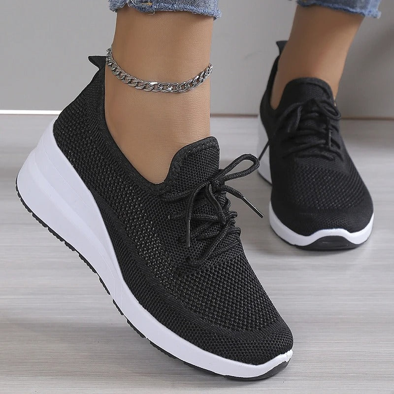 Damskie Buty Sportowe Ortopedyczne | Lekkie Tenisówki na Koturnie 3