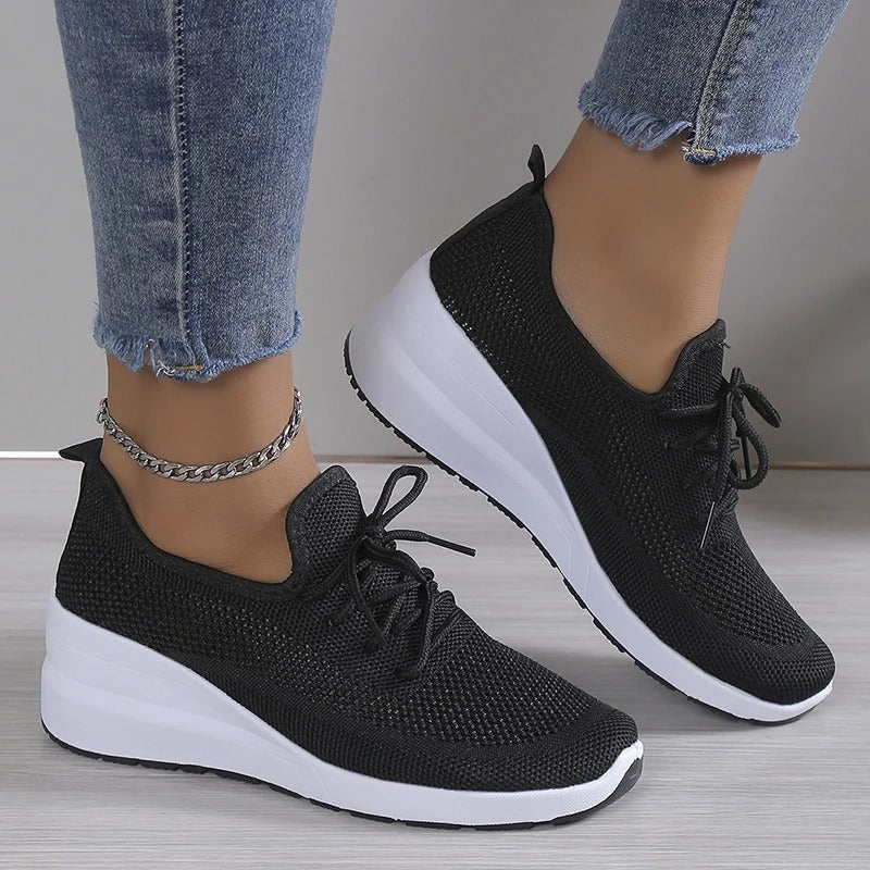 Damskie Buty Sportowe Ortopedyczne | Lekkie Tenisówki na Koturnie 6