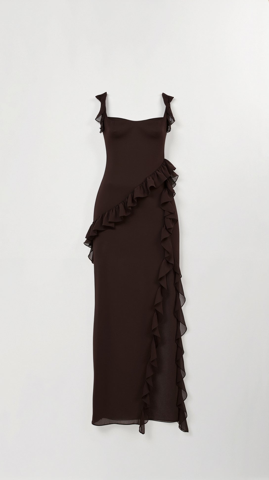 Elavira | Elegancka Sukienka Maxi z Falbankami 4