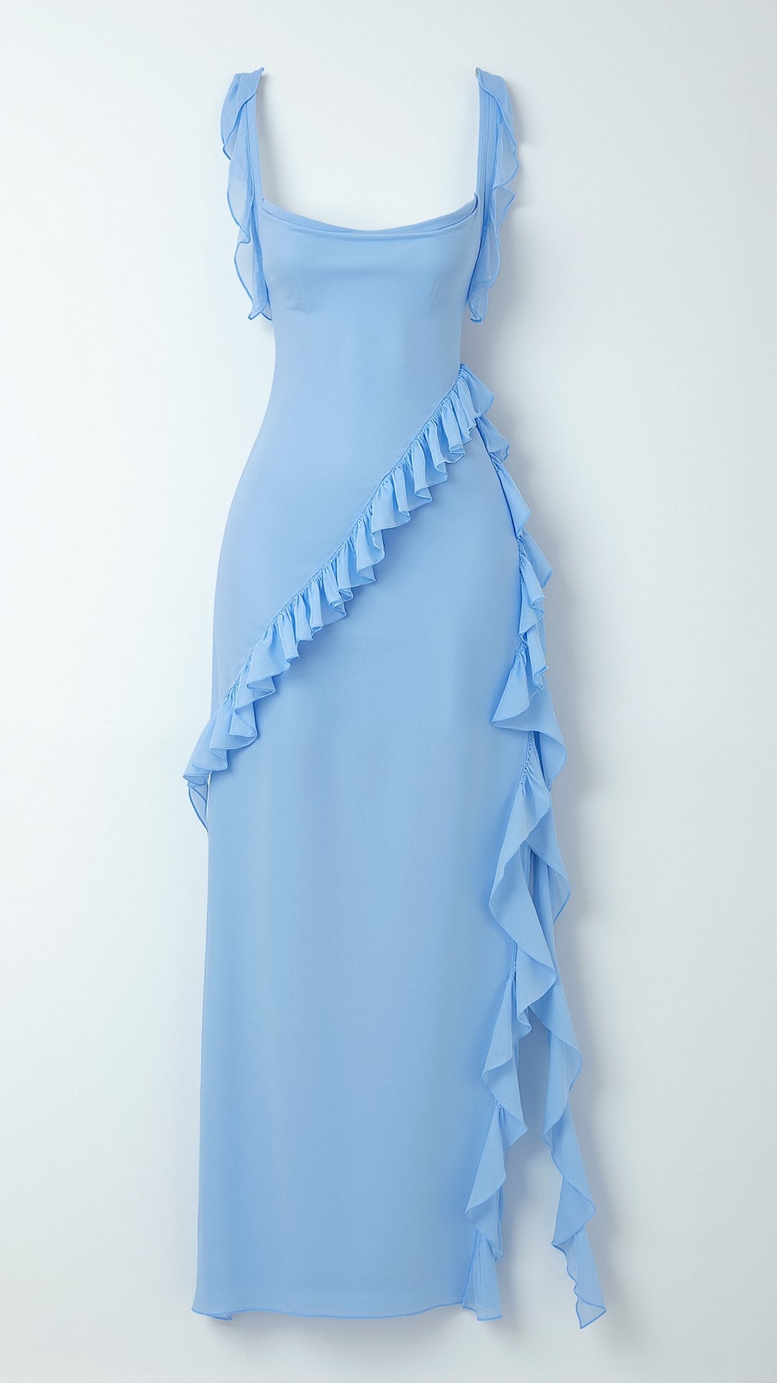 Elavira | Elegancka Sukienka Maxi z Falbankami 7