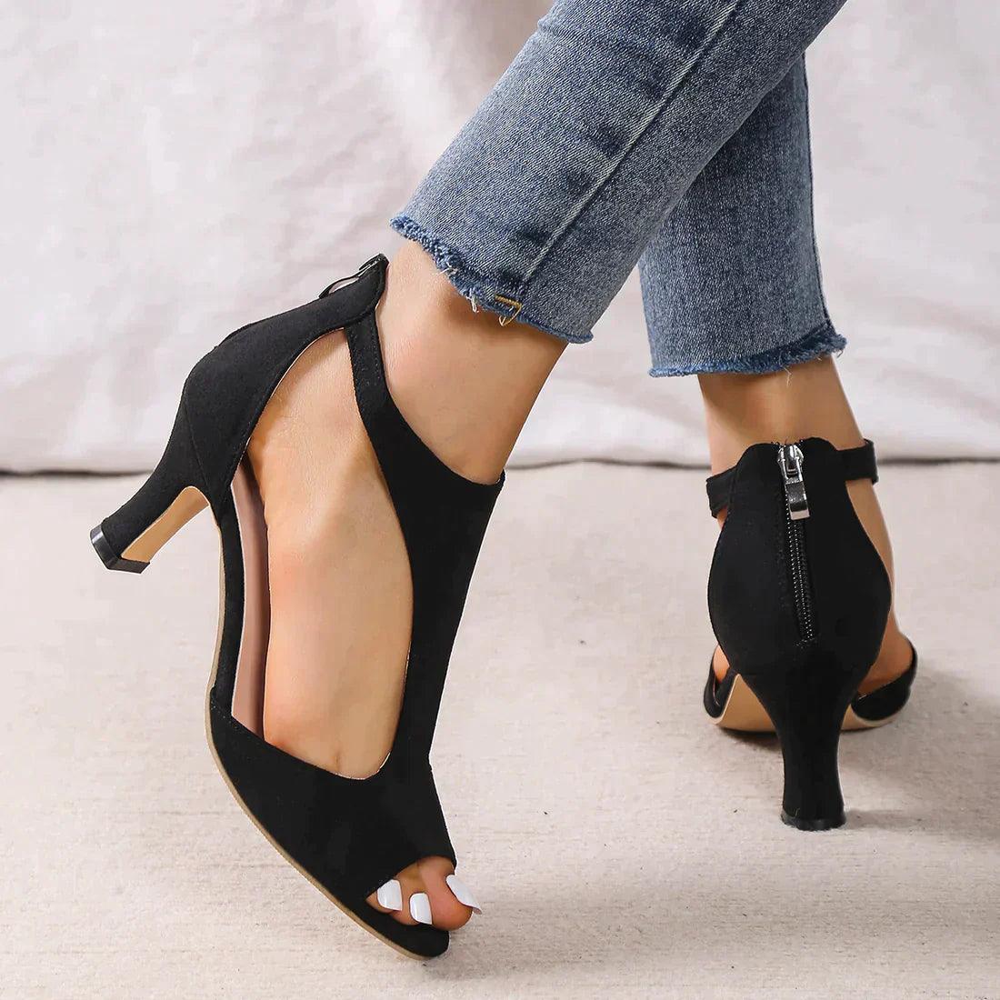 Eleganckie Sandały Damskie na Obcasie | Stylowe Czółenka Open Toe 1