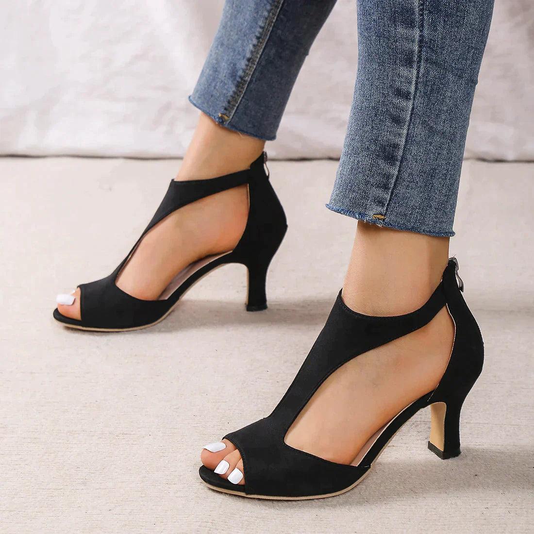 Eleganckie Sandały Damskie na Obcasie | Stylowe Czółenka Open Toe 2
