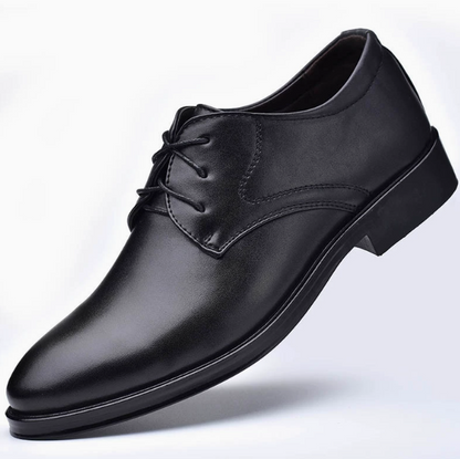 Męskie buty derby sznurowane z niskim obcasem