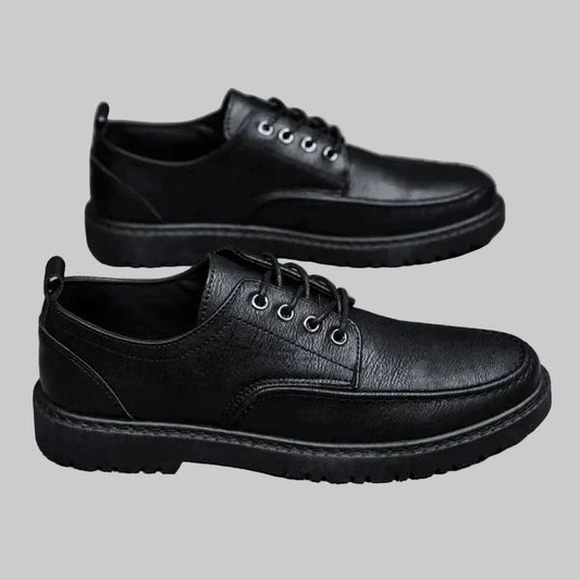 Męskie buty derby z ozdobnymi przeszyciami