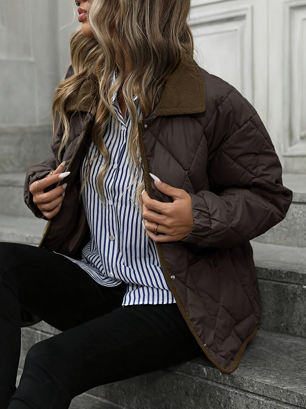 Imogen | Kurtka pikowana w romby 2