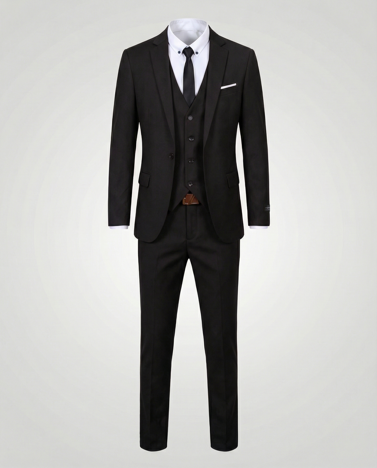 Męski garnitur trzyczęściowy slim fit z kamizelką