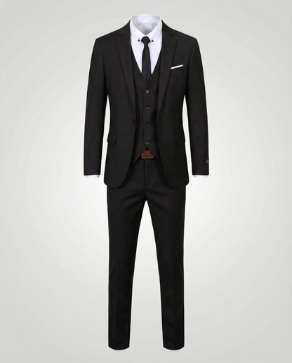 Męski garnitur trzyczęściowy slim fit z kamizelką