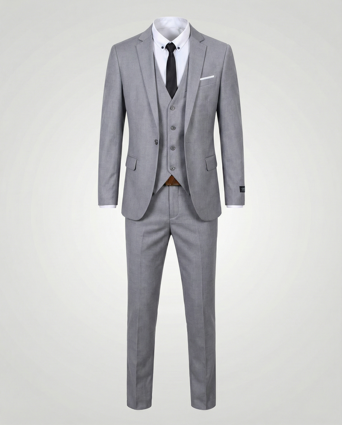 Męski garnitur trzyczęściowy slim fit z kamizelką