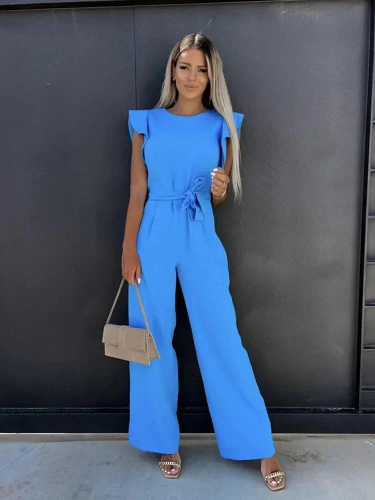 Kombinezon damski z szerokimi nogawkami 0