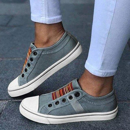 Lekkie Tenisówki Damskie Canvas | Wygodne Buty Casual bez Sznurowania 3