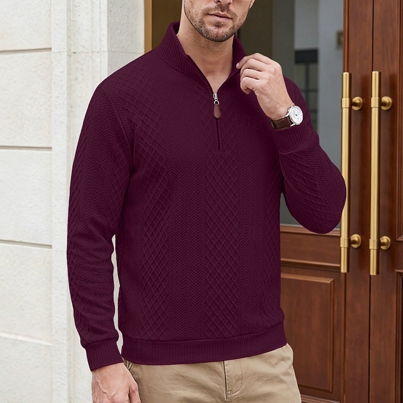 Nash | Teksturowany sweter z zamkiem błyskawicznym 10