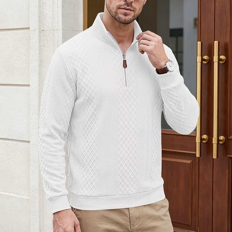 Nash | Teksturowany sweter z zamkiem błyskawicznym 12