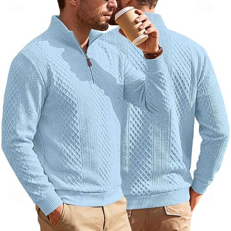 Nash | Teksturowany sweter z zamkiem błyskawicznym 3