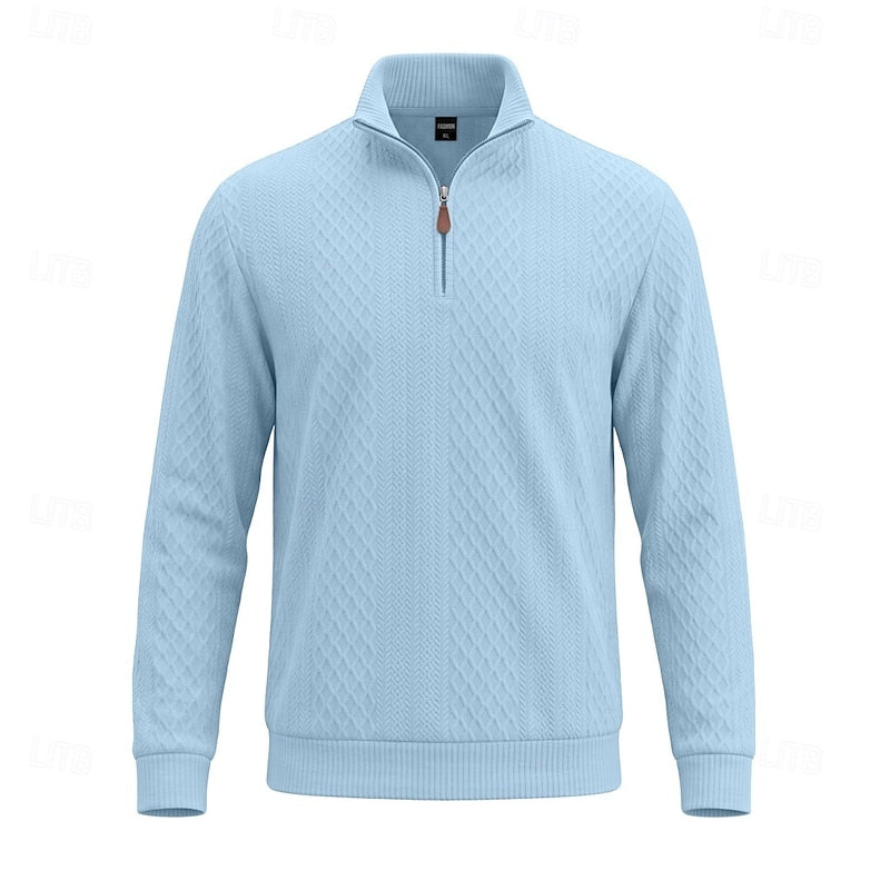 Nash | Teksturowany sweter z zamkiem błyskawicznym 4
