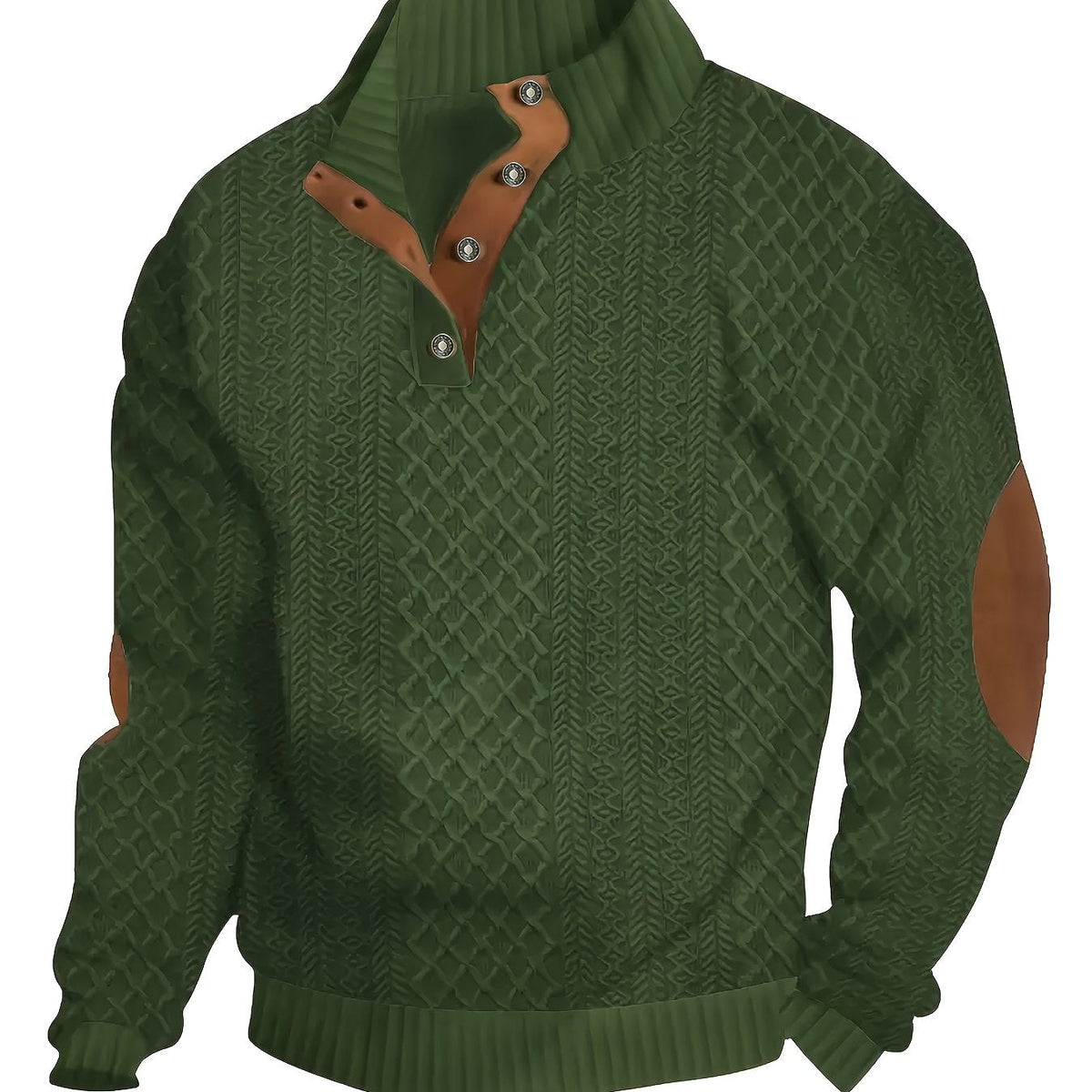 Ronan | Sweter henley ze stójką i guzikami 7