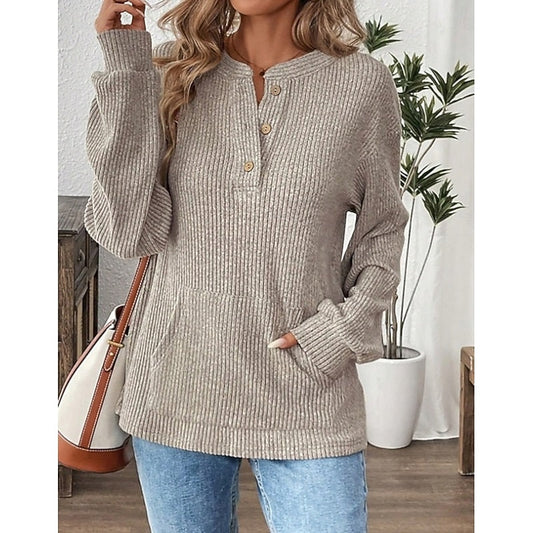 Sabine | Luźny top Henley 0