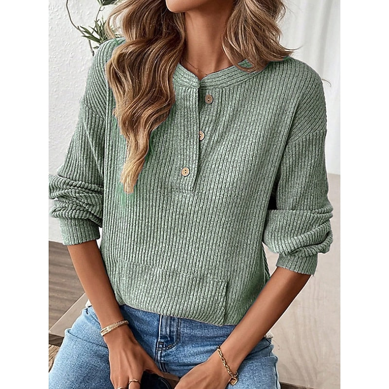 Sabine | Luźny top Henley 2