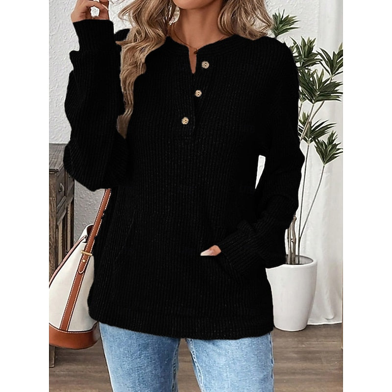 Sabine | Luźny top Henley 4