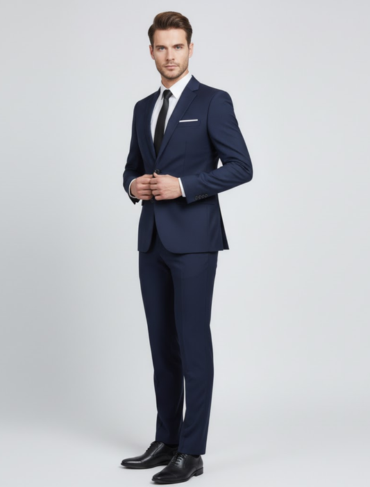 Męski garnitur dwuczęściowy slim fit