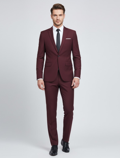 Męski garnitur dwuczęściowy slim fit