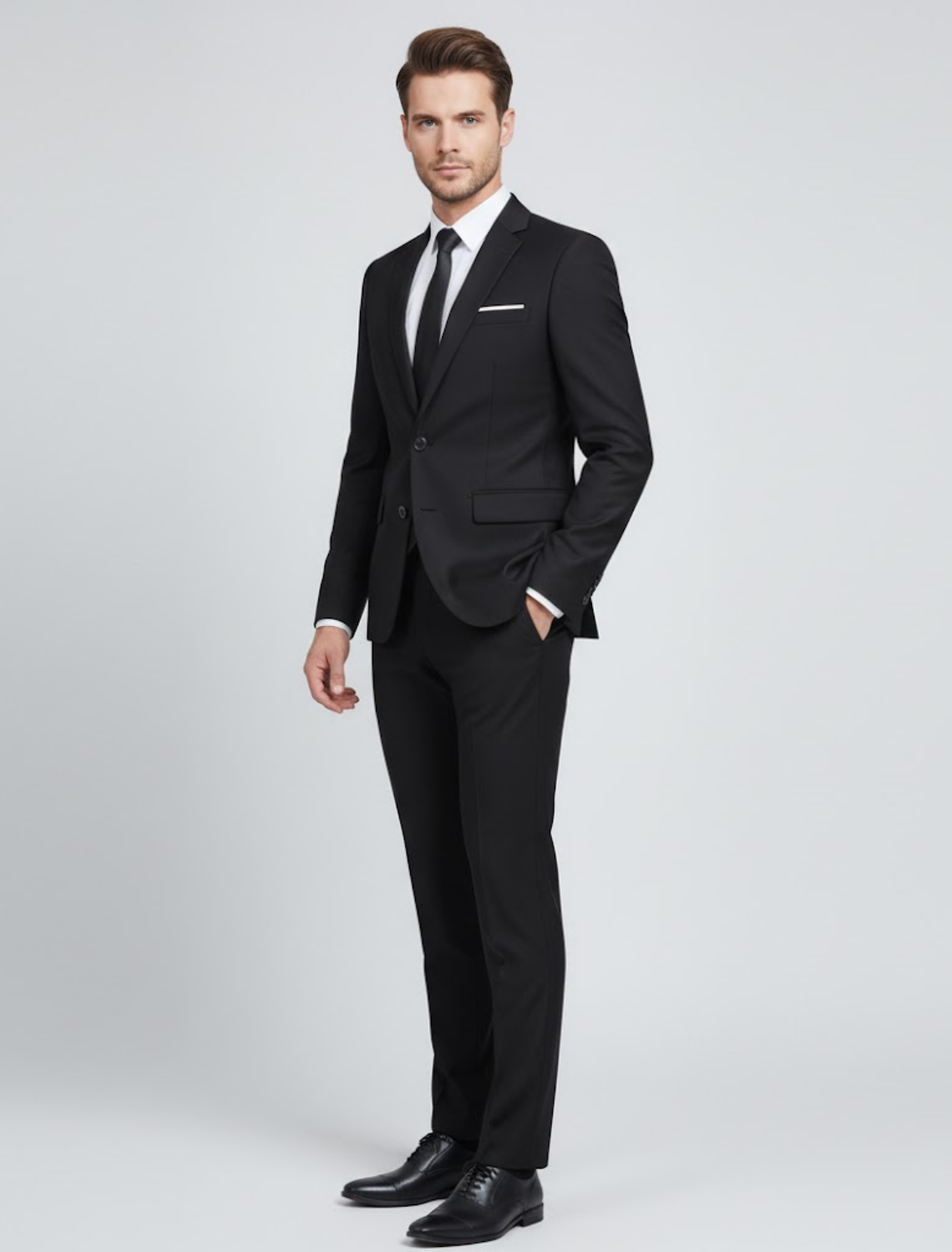 Męski garnitur dwuczęściowy slim fit