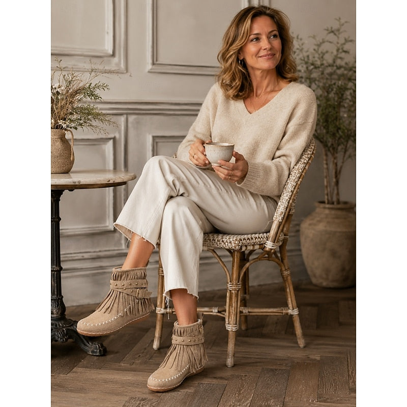 Susannah | Mokasyny z frędzlami do kostki 7