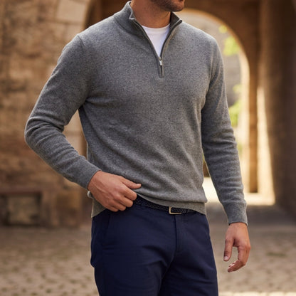 Sweter z dzianiny Calpe z zamkiem 1/4 6