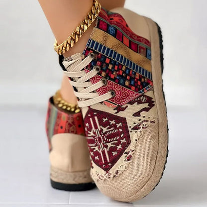 Talia | Boho wzorzyste trampki za kostkę 2