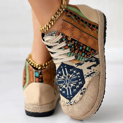 Talia | Boho wzorzyste trampki za kostkę 9