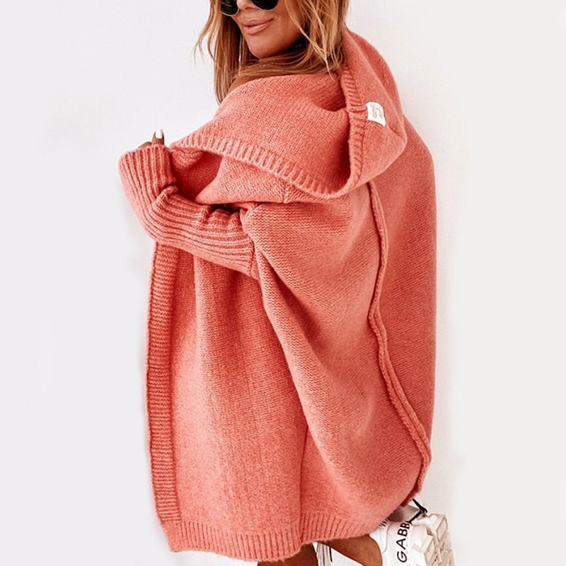 Thea | Długi kardigan damski z kapturem 2