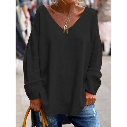 Willow | Luźny sweter z dekoltem w serek 6