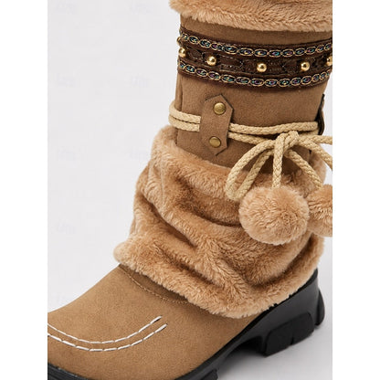 Wren | Przytulne boho zimowe buty do połowy łydki 5